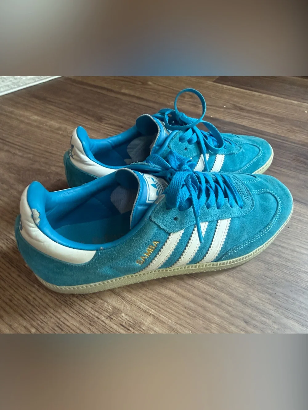 adidas Samba D65454 Blue Suede Men’s Size 7.5 2013 Sneakers